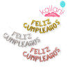 GLOBO FRASE FELIZ CUMPLEAÑOS PLATEADO METALIZADO *1U