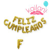 GLOBO FRASE FELIZ CUMPLEAÑOS DORADO METALIZADO *1U
