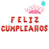 GLOBO FRASE FELIZ CUMPLEAÑOS ROJO METALIZADO *1U