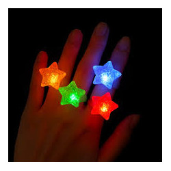 ANILLO SILOCONA LED ESTRELLA *12U