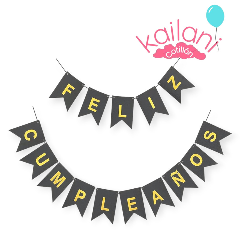 copy of BANDERIN FELIZ CUMPLEAÑOS PLATA *1U