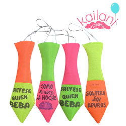 CORBATIN FLUO CON FRASE *12U