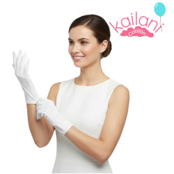 GUANTE BLANCO CORTO 20CM *1U