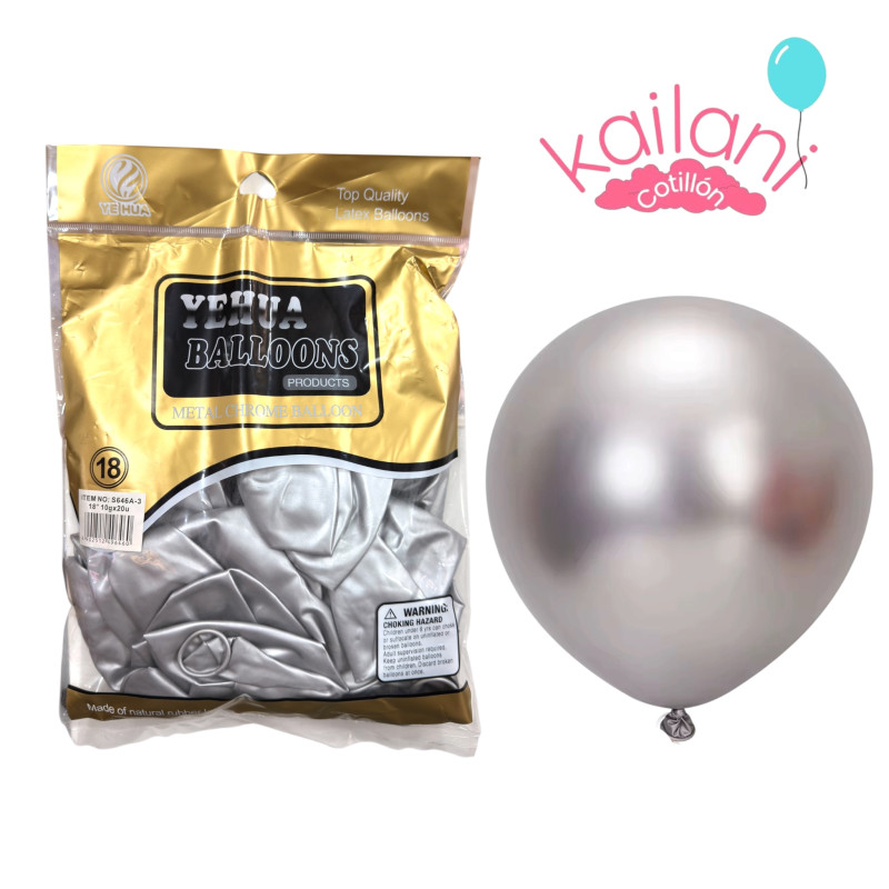 copy of GLOBO CHROMADO 18" DORADO *20U