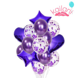 SET DE GLOBO VIOLETA *14U