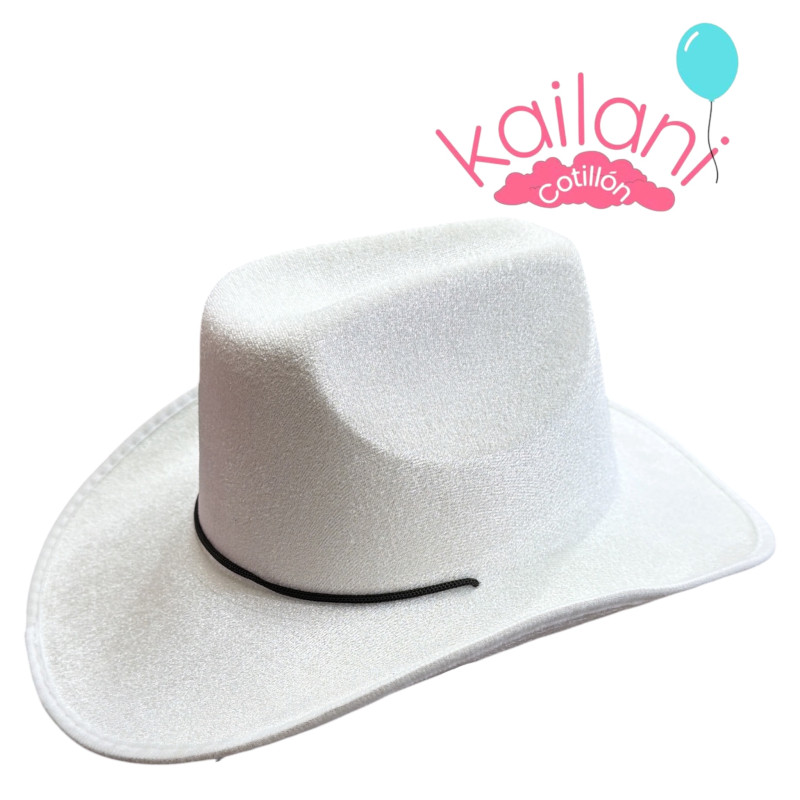 SOMBRERO COWGIRL BLANCO *1U
