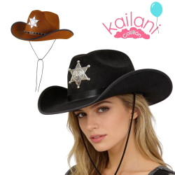 SOMBRERO SHERIFF MARRON *6U