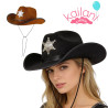 SOMBRERO SHERIFF MARRON *6U