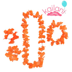 SET HAWAIANO 4 PIEZAS NARANJA *1U