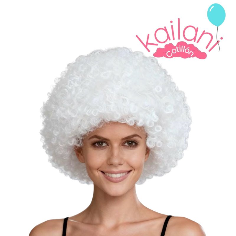 PELUCA AFRO BLANCO 120G *6U