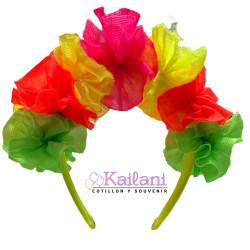 VINCHA 7 FLORES MULTICOLOR *1U