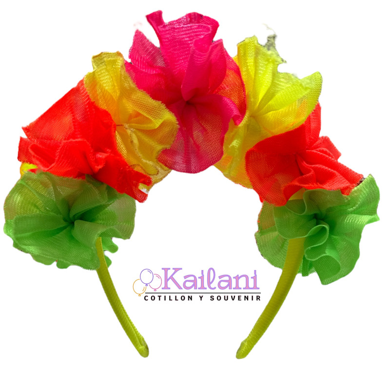 VINCHA 7 FLORES MULTICOLOR *1U