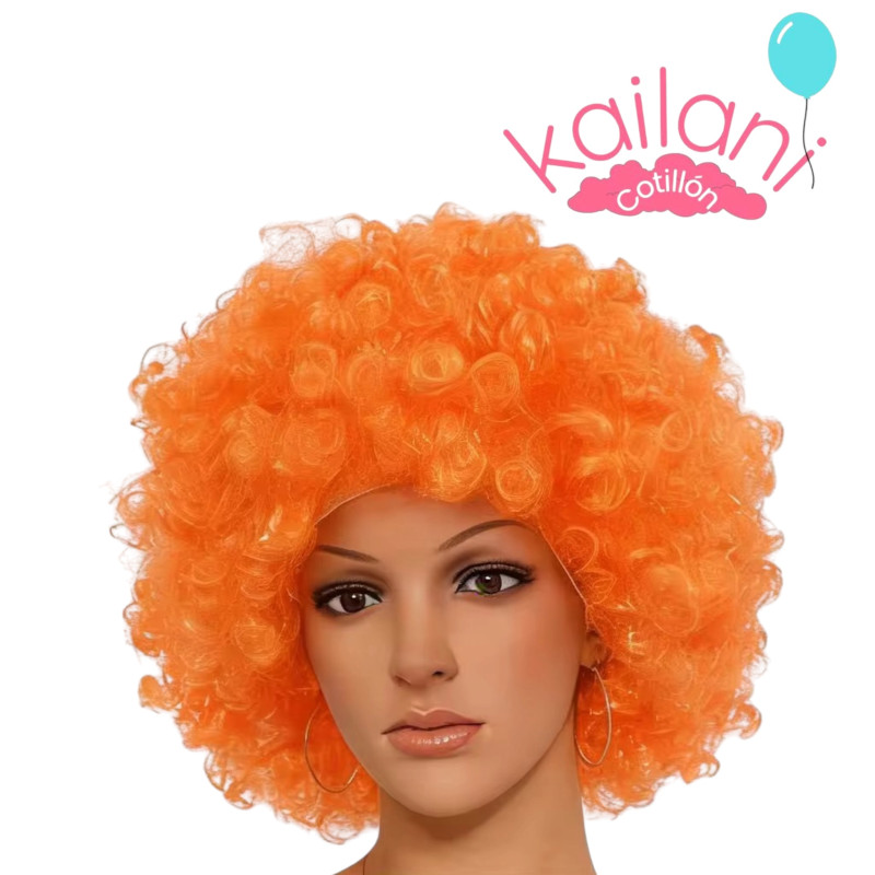 PELUCA AFRO NARANJA 120G *1U