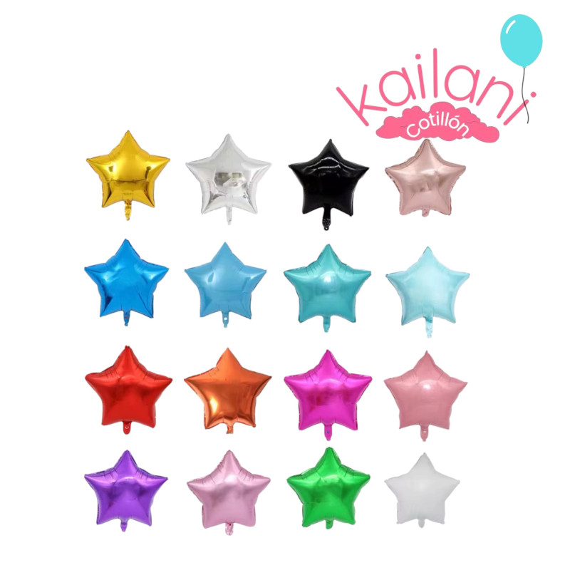 GLOBO ESTRELLA METALIZADO *12U