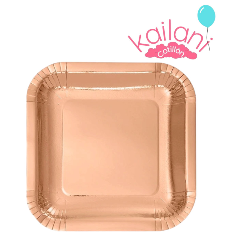PLATO CUADRADO ROSA GOLDS *10U