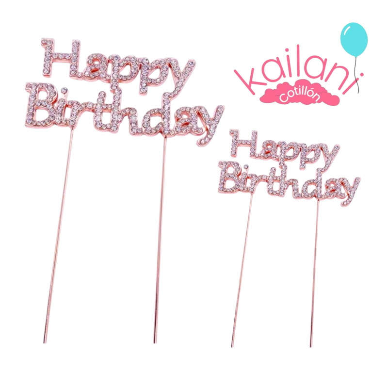 TOPPER HAPPY BIRTHDAY ROSA GOLDS *6U
