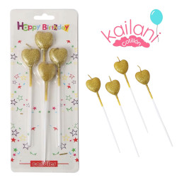 VELA CORAZÒN DORADO *4U