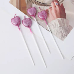 VELA CORAZÒN ROSA *4U