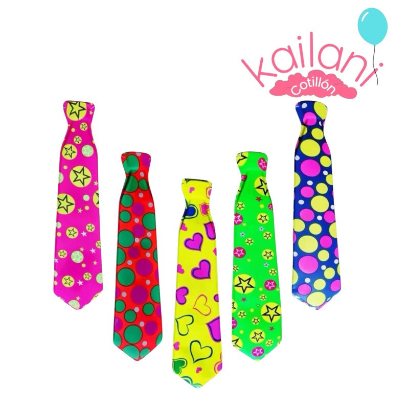 CORBATA FLÚO ESTAMPADAS *12U