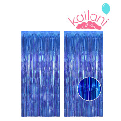 CORTINA METALIZADA AZUL *6U