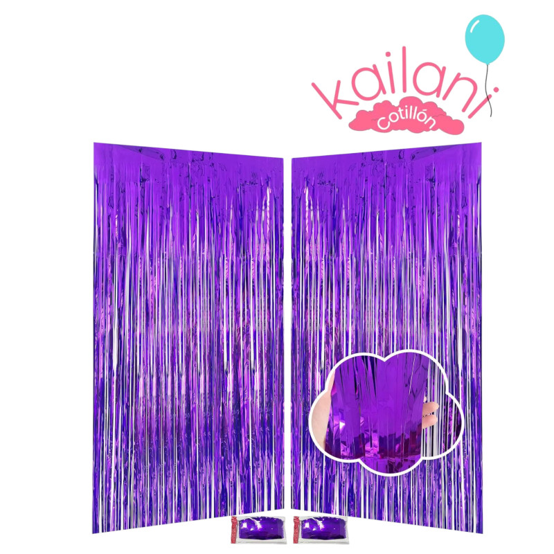 CORTINA METALIZADA VIOLETA *6U