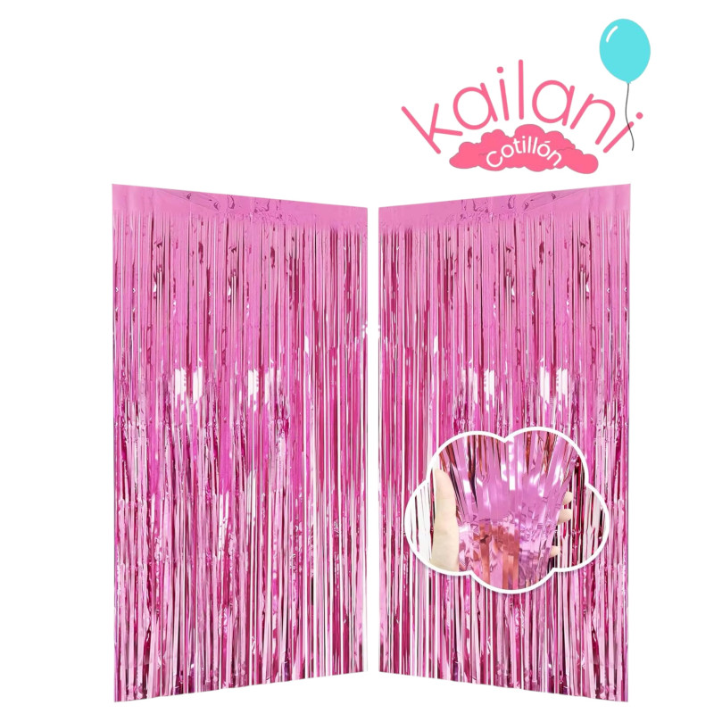 CORTINA METALIZADA ROSA *6U
