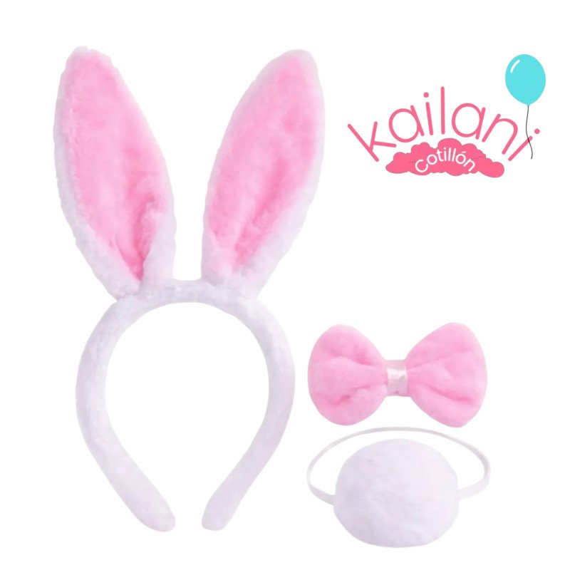 SET PELUCHE CONEJA ROSA *1U
