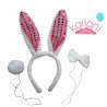 SET CONEJO PELUCHE + LENTEJUELA ROSA *1U