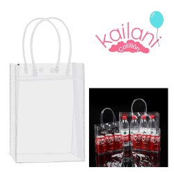BOLSA TRANSPARENTE CON AZAS *10U