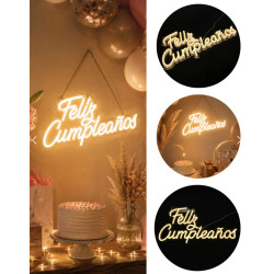 CARTEL FELIZ CUMPLEAÑOS NEON *1U