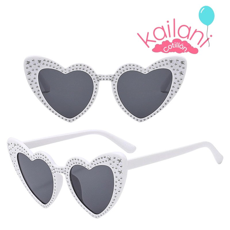 LENTE CORAZON CON STRASS *6U