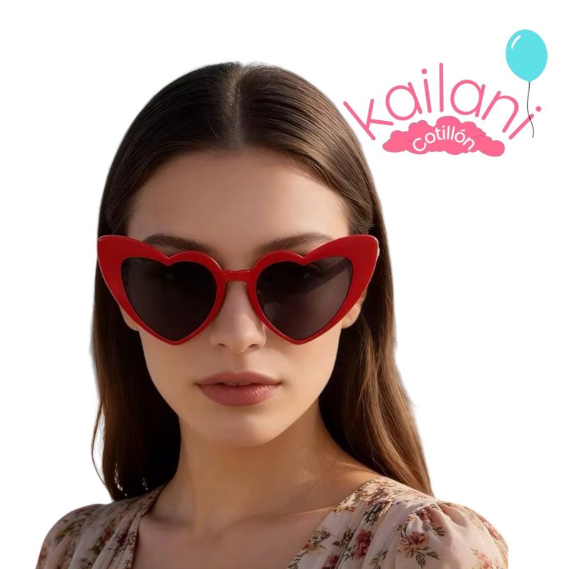 LENTE CORAZÒN ROJO *6U