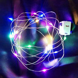 ALAMBRE LUCES LED 1MTS MULTICOLOR *12U