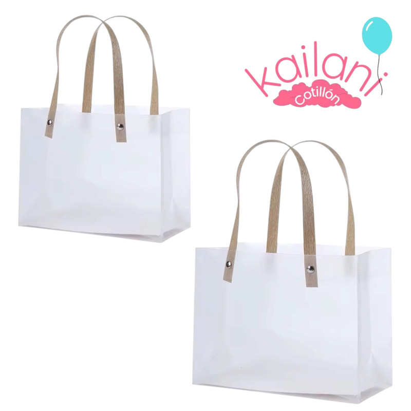 BOLSA DE PVC CON AZAS *10U
