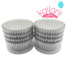 PIROTINES CUPCAKE X100 PLATEADO *1U