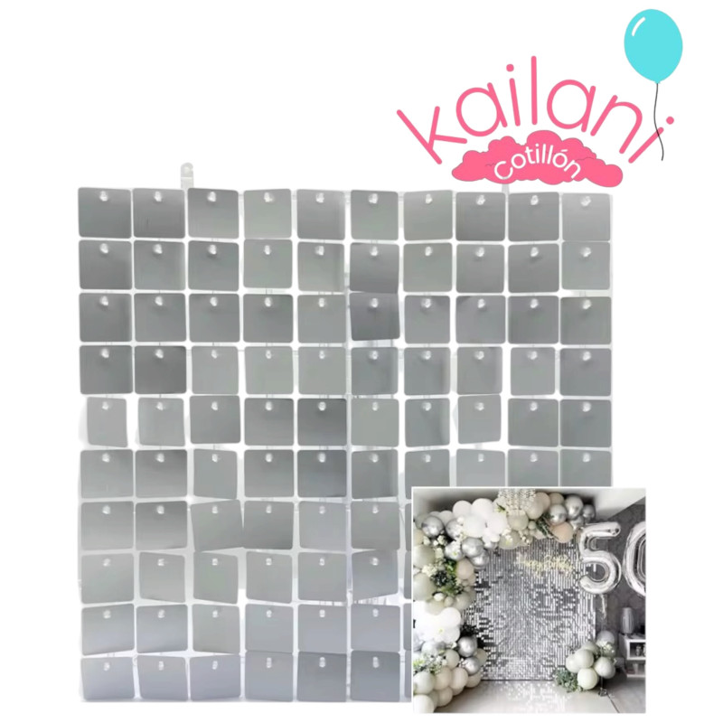 SHIMMER WALL 30X30CM PLATA *6U