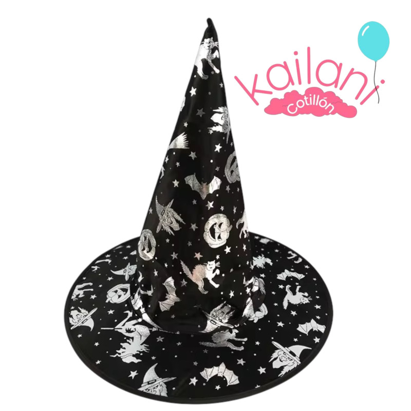 SOMBRERO BRUJA NEGRO *1U