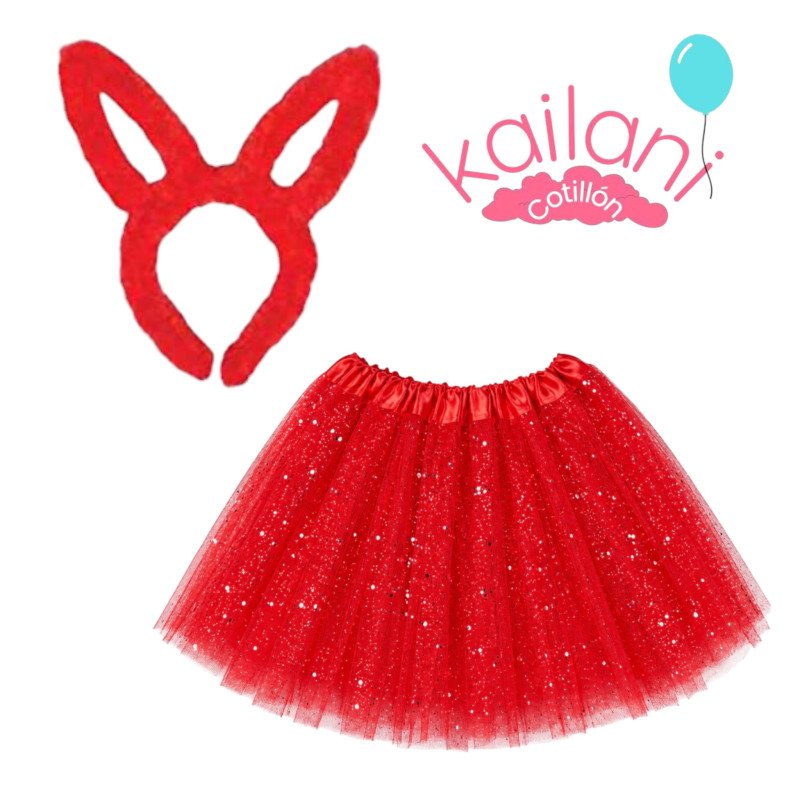 SET TUTU + VINCHA CONEJO LED *1U