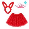 SET TUTU + VINCHA CONEJO LED *1U