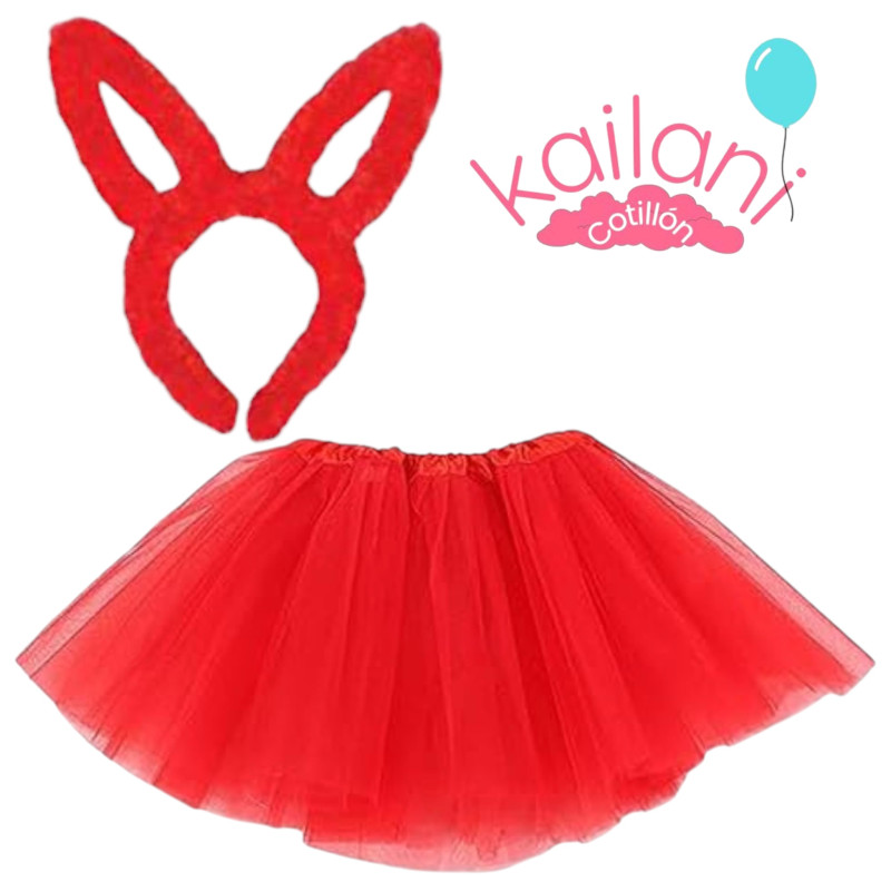 SET TUTU + VINCHA CONEJO LED *1U