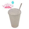 VASO TRANSPARENTE CON GLITER *20U