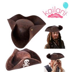 SOMBRERO PIRATA CUERO *1U