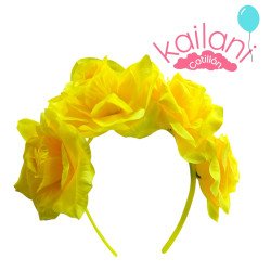 VINCHA 4 FLORES TELA *1U