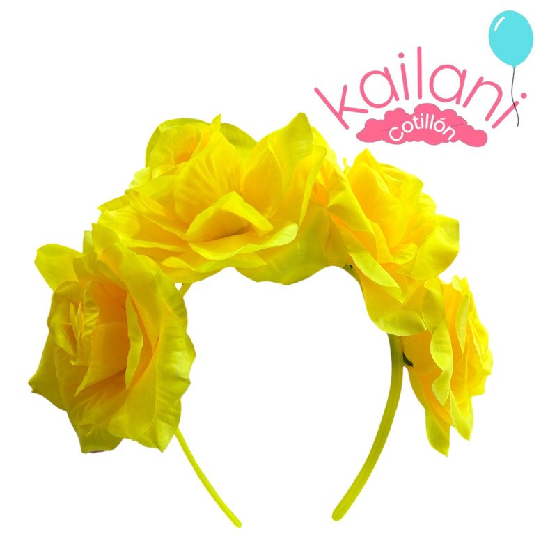 VINCHA 4 FLORES TELA *1U