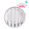 PLATOS POLIPAPEL PLATEADO *10U
