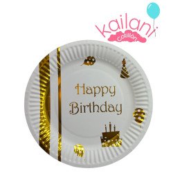 PLATOS HAPPY BIRTHAY DORADO *10U