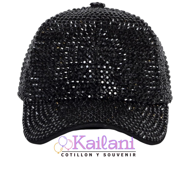 VISERA CON STRASS NEGRO *1U