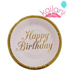 PLATOS HAPPY BIRTHAY DORADO...