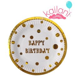 PLATOS HAPPY BIRTHAY DORADO...