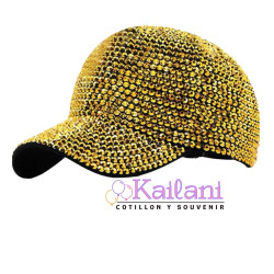VISERA CON STRASS DORADO *1U